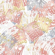 Rose Gold Glitz Happy Birthday Confetti 